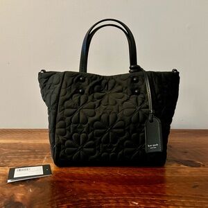 Kate Spade Black Quilted Tote Bag